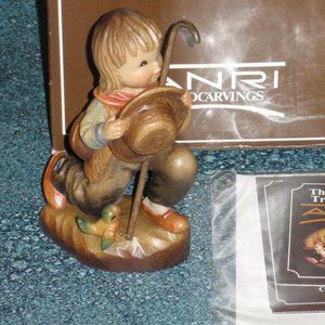 RARE Anri Wood Carving Ferrandiz Alejandro Kneeling Boy Devotion - NEW WITH BOX!